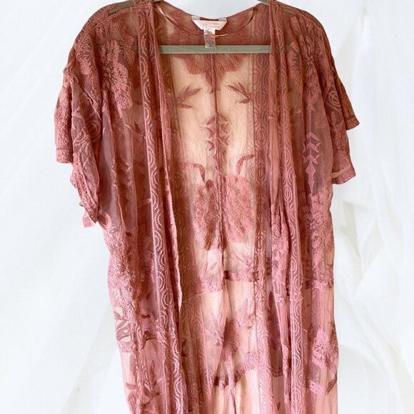 Lauren Conrad Pink Sheer Floor Length Cover Up - Picture 4 of 6
